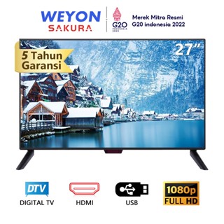 WeyonSakura Digital TV LED 27 inch HD Ready Televisi (TCLG-S27A)