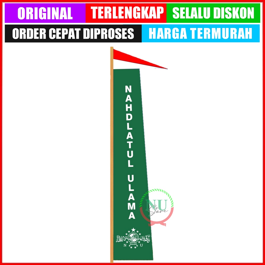 Umbul Umbul NU Nahdlatul Ulama / Umbul Umbul NU Termurah / Bendera NU Panjang / Umbul Umbul Nahdlatu