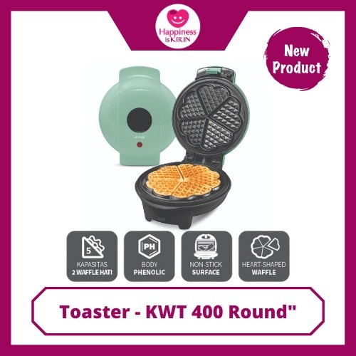 KIRIN Waffle Toaster KWT 400 S/R / Pembuat Roti Waffle