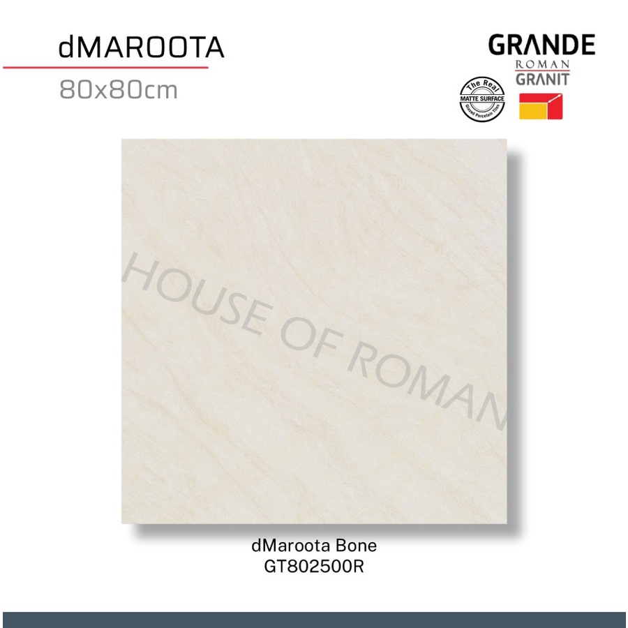 ROMANGRANIT GRANDE MATTE DMAROOTA BONE 80X80 GT802500R ROMAN GRANIT