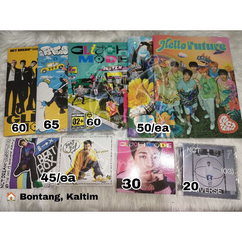 Album only NCT DREAM 127 Glicth mode Beatbox hello future digipack jewel universe hot sauce sticker 