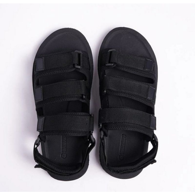 Sandal GUNUNG Gaya Premium Pria Tebal UKURAN Besar 43-49 Sendal Traveling Gaya Sporty Outdoor JUMBO Kuat Awet Cowok Hitam