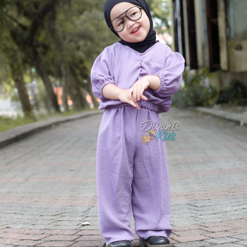 AZALEA oneset/setelan baju anak usia 2-7 tahun /setelan kulot dan atasan crop anak