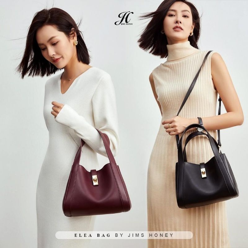 Tas Wanita Jims Honey Elea Bag Satchel - Tas Kerja Import - Tas Kulit Mewah Tas Jimshoney Besar