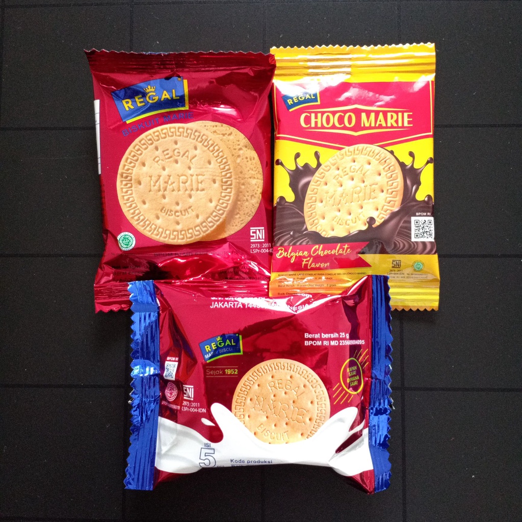 Regal Choco Marie Sachet Biskuit Biscuit Belgian Chocolate Snack Camilan Cemilan Kue Anak makanan ringan