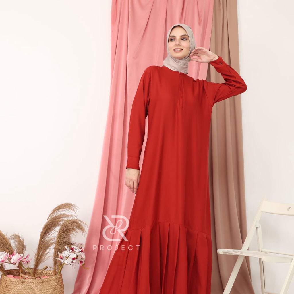 GF02 ~ NEW COLOUR YURI CERRY RED | BAJU GAMIS WANITA TERBARU | FASHION MUSLIM WANITA KEKINIAN | BAJU MUSLIM WANITA
