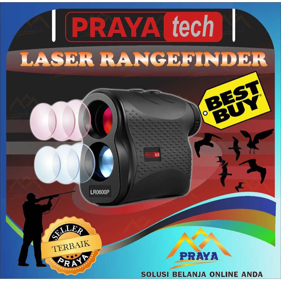 PRAYATECH rangefinder laser teropong ukur jarak range finder digital