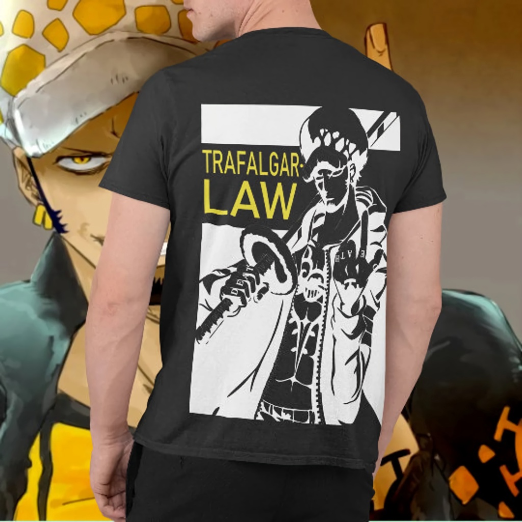 Tshirt Trafalgar Law Silhouette Anime Manga One Piece Premium Unisex