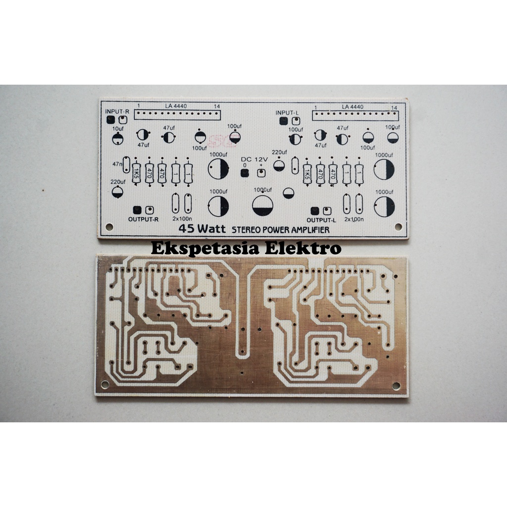 PCB 45 Watt LA 4440 Stereo Power Amplifier semi fiber