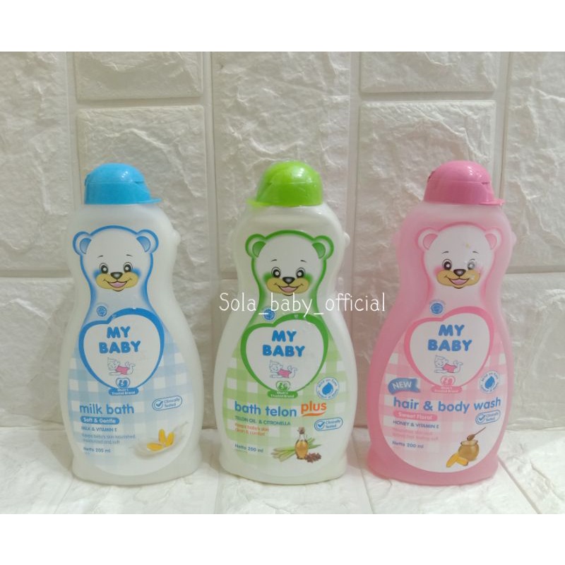 My Baby Milk Bath/Sabun Mandi Bayi Cair/Sabun Mandi Plus Sampo 200ml