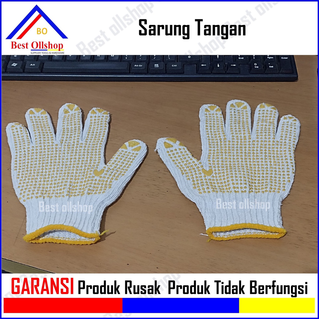 Sarung Tangan Rajut Bintik / Sarung Tangan Rajut Proyek Kain Benang Bintik Jahitan Rapi Tebal 2 Pcs Dapat Sepasang