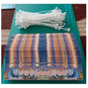 Tas Label Snack Ultah Custom Bag Topper Custom Desain Request