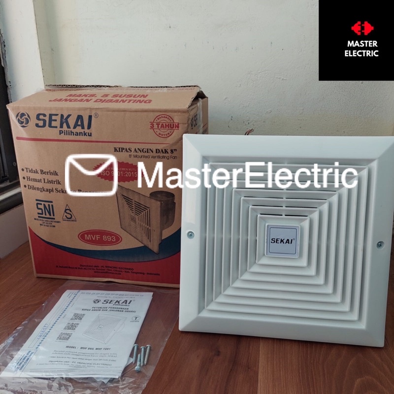 Kipas Angin Dak Sekai 8 inch / Exhaust fan Plafon Dinding 8 inci 20cm Sekai Ori
