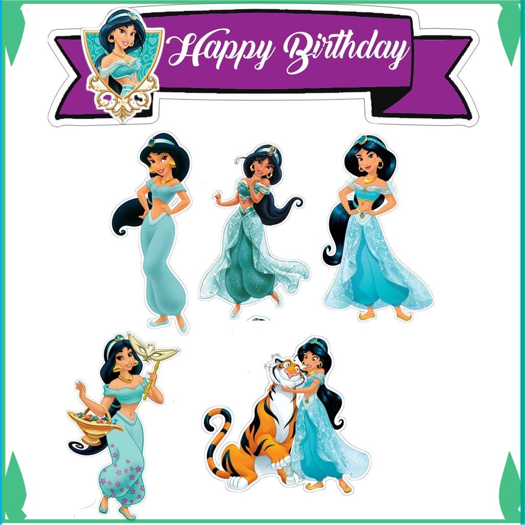 

TOPER KUE TOPPER CAKE ULANG TAHUN / HIASAN KUE PRINCESS JASMINE FADHILSOUVENIR