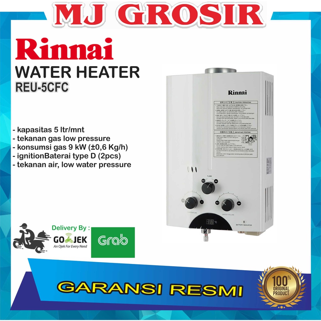 WATER HEATER RINNAI REU 5 CFC PEMANAS AIR REU-5CFC