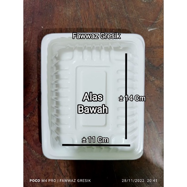 Mika Plastik Tray Buah dan Sayur (isi 20pcs) Warna Hips Putih