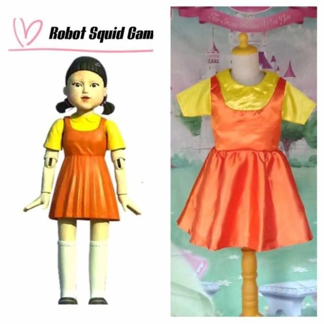 KOSTUM COSPLAY ROBOT BONEKA FILM SQUID GAME ANAK GB65465D4CD