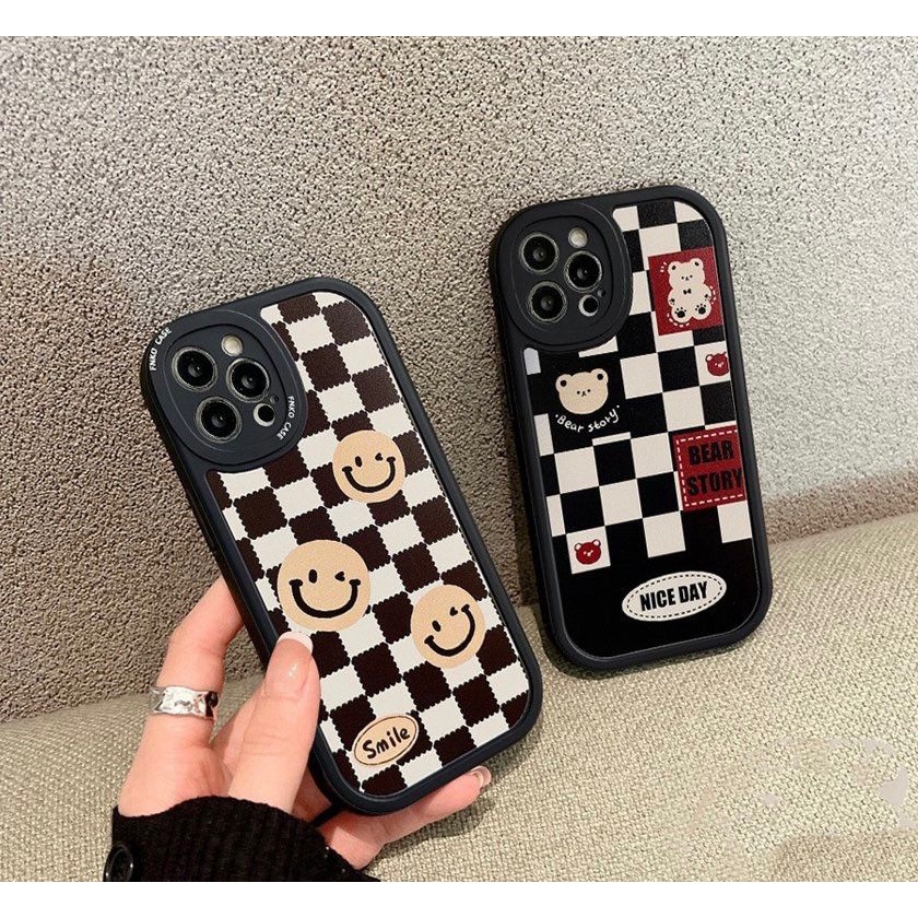 Soft Case Rubiks Smile and Bear  For iPhone 7 8 PLUS XR X XS MAX 11 12 13 14 PLUS PRO MAX