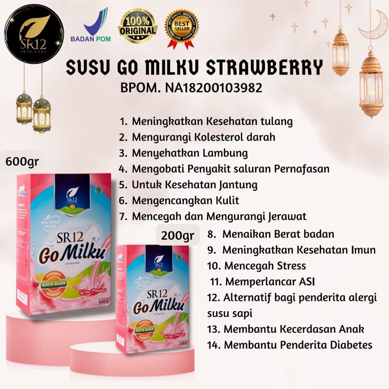 

SUSU KAMBING ETAWA GO MILKU SR12 HALAL BPOM KUALITAS PREMIUM