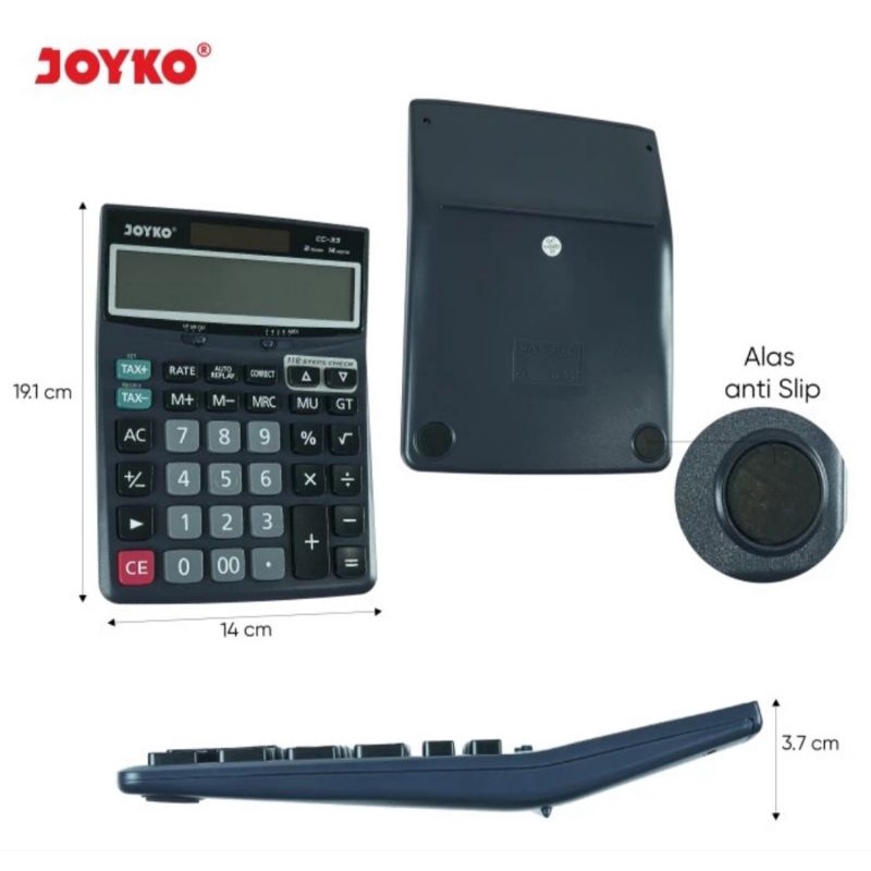 

Kalkulator BESAR Joyko CC-33 14 Digits Check Correct Calculator