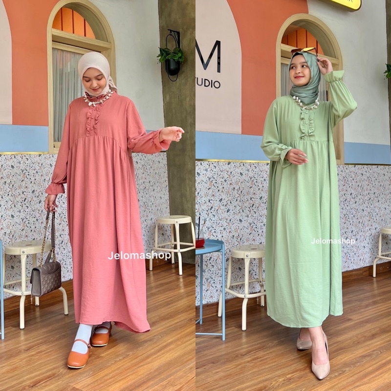 Aulia dress / dress wanita busui model terbaru kekinian