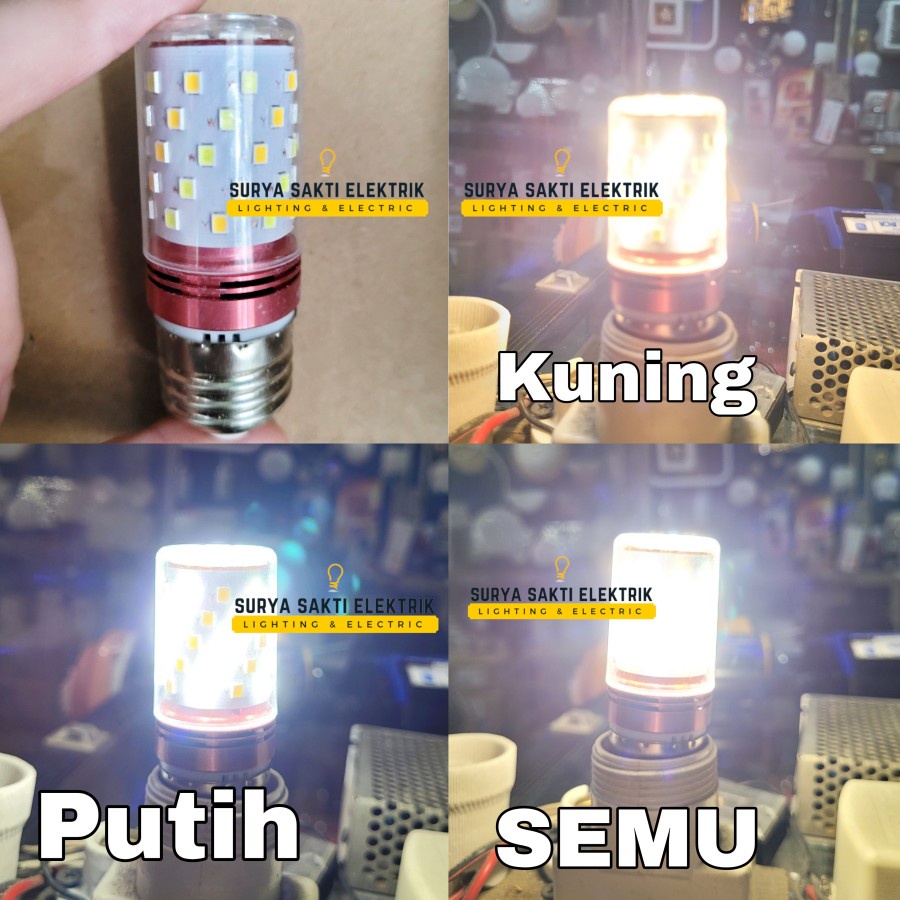 Bohlam LED untuk lampu gantung hias Cristal kristal fitting E14 E27 3 warna