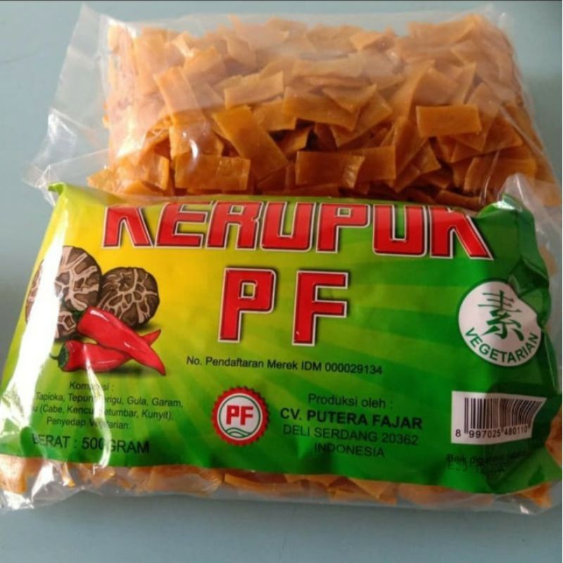 

Kerupuk PF Asli Medan JAMUR Vegetarian 500gr