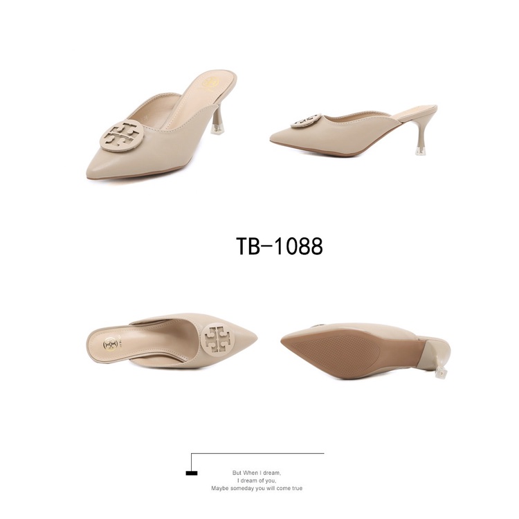 TB Leather Heel Pumps TB-1088