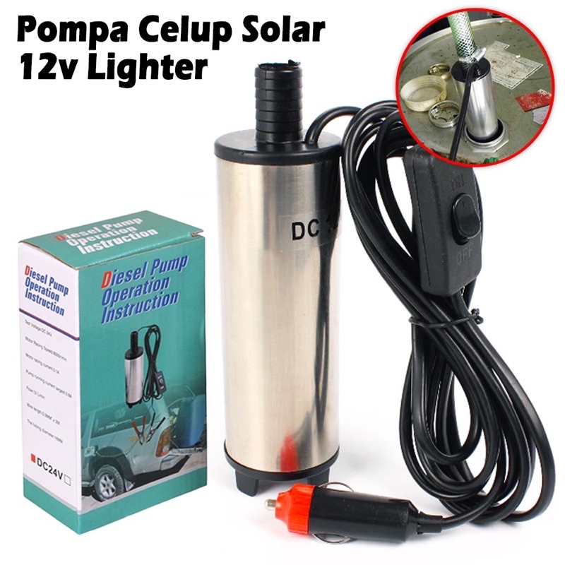 MAXPUMP POMPA MINI DC24V 38MM Pompa air celup 24V DC 38mm pompa minyak solar air celup submersible