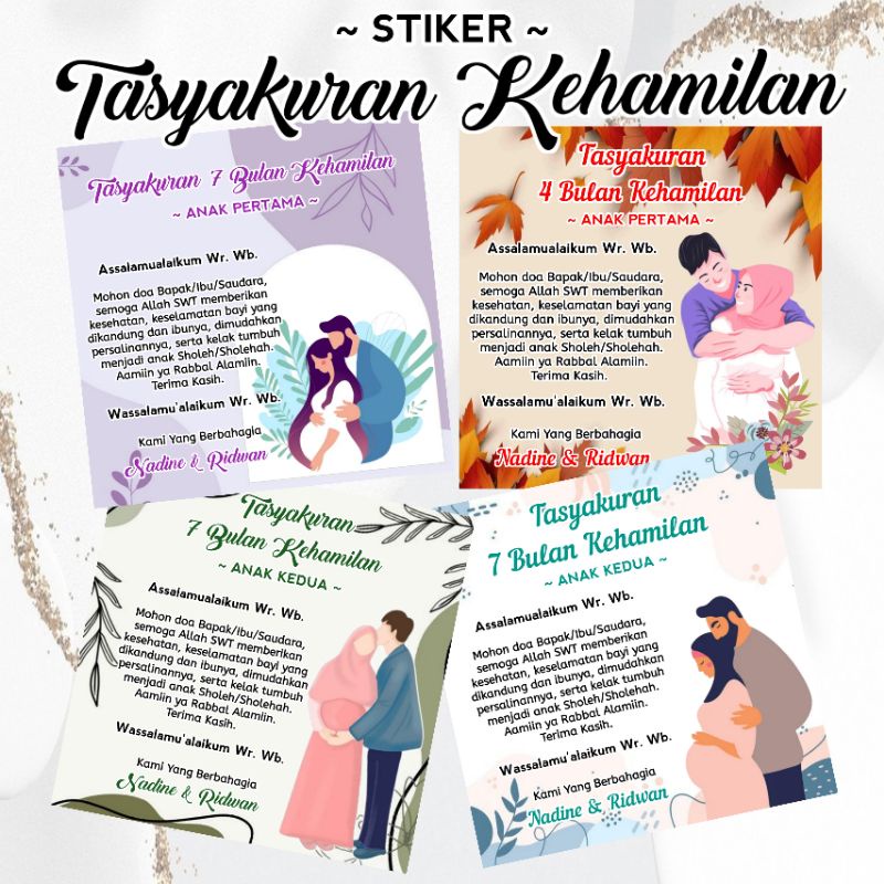

Stiker Syukuran Kehamilan 7bulanan 4bulanan
