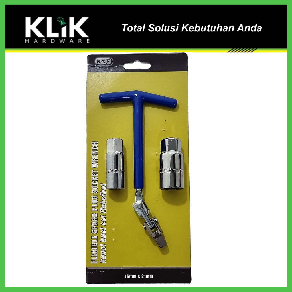 Kunci Busi Fleksibel 2-in-1 Shock Sock Sok Busi Flexible 16 21 mm Motor Mobil