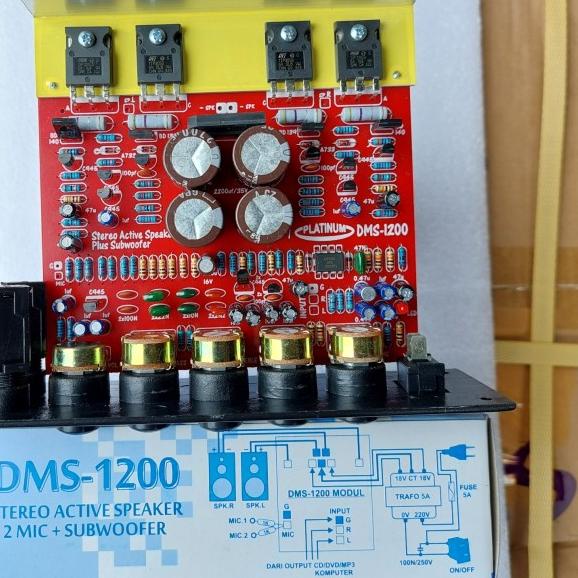 pcb kit mesin speaker aktif stereo dms 1200 platinum dms1200 tip 3055