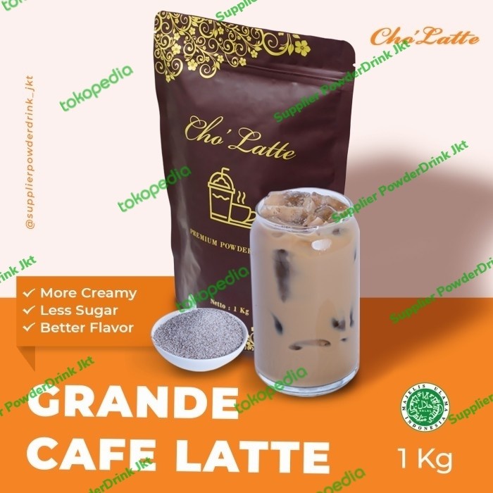 

GRANDE CAFE LATTE CHO'LATTE PREMIUM COFFEE BUBUK RASA KOPI ENAK HARUM