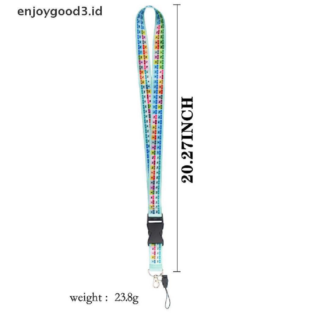 Tali Lanyard Leher Gantungan Kunci Untuk Kimia Periodik Tabel Elemen Periodik