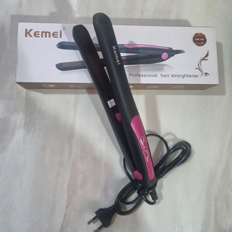 CATOKAN 2in1 KEMEI KM-328 HAIR STRAIGHTENER &amp; CURLY STYLING/ PELURUS PENGERITING