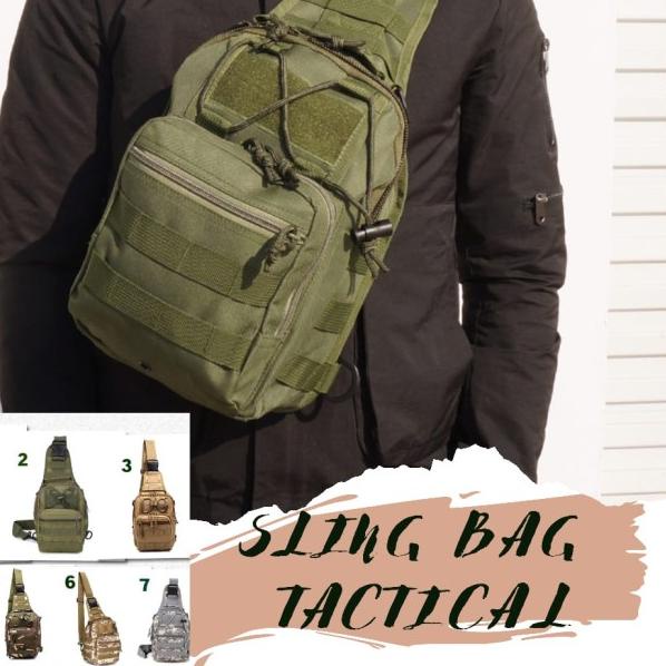 Tas Import / Tas Selempang Tactical / Tas Selempang Army - Hijau
