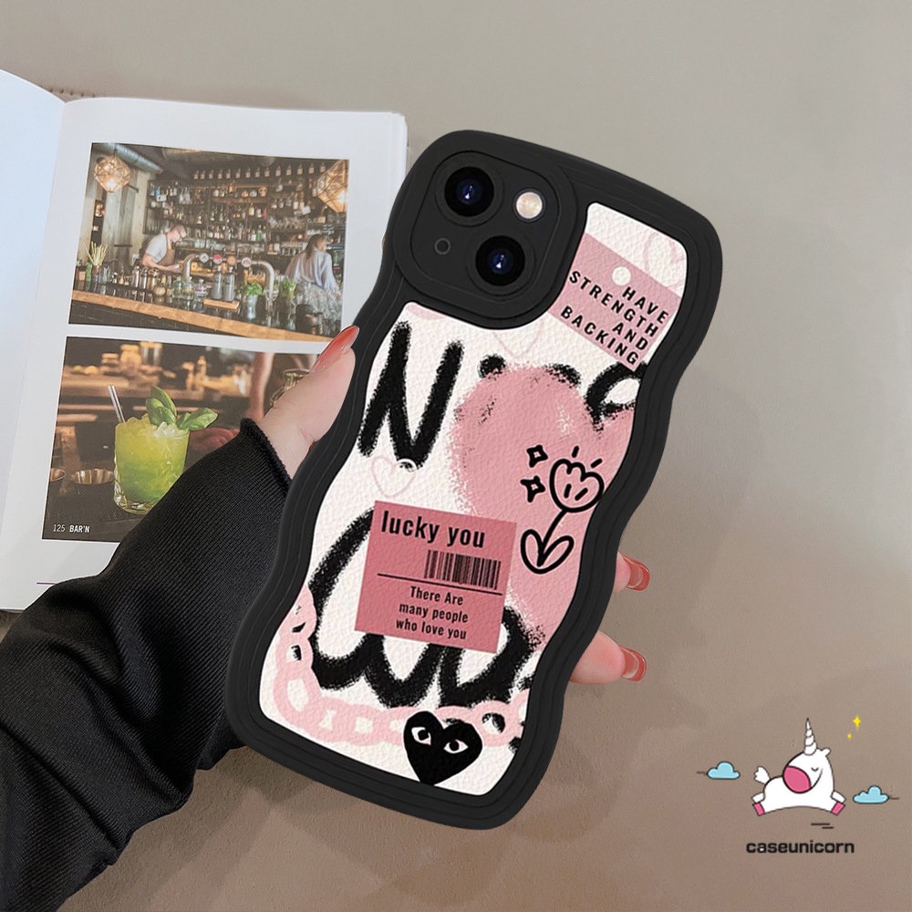 Vivo Y20 Y36 Y35 Y15s Y16 Y02S Y02 Y12 Y17 Y15A Y12s Y33s Y12i V25 V25E Y15 Y22 Y11 Y22s Y21 Y02T Y02A Y91C Y91 V20 V23E V21 Y30 Y21s Love Heart Comme des Garcons Casing Tepi Bergelombang