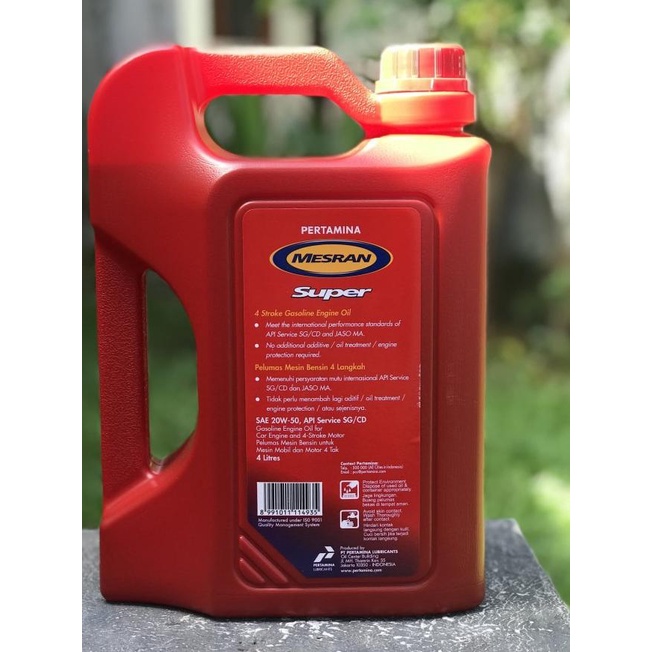 oli pertamina mesran super sae 20w-40 galon 4 liter