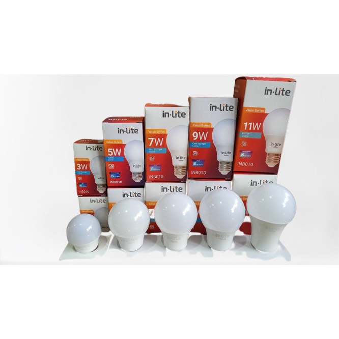 in-Lite Lampu 15 Watt Bohlam LED Value INB010-putih Inlite bohlam led In lite