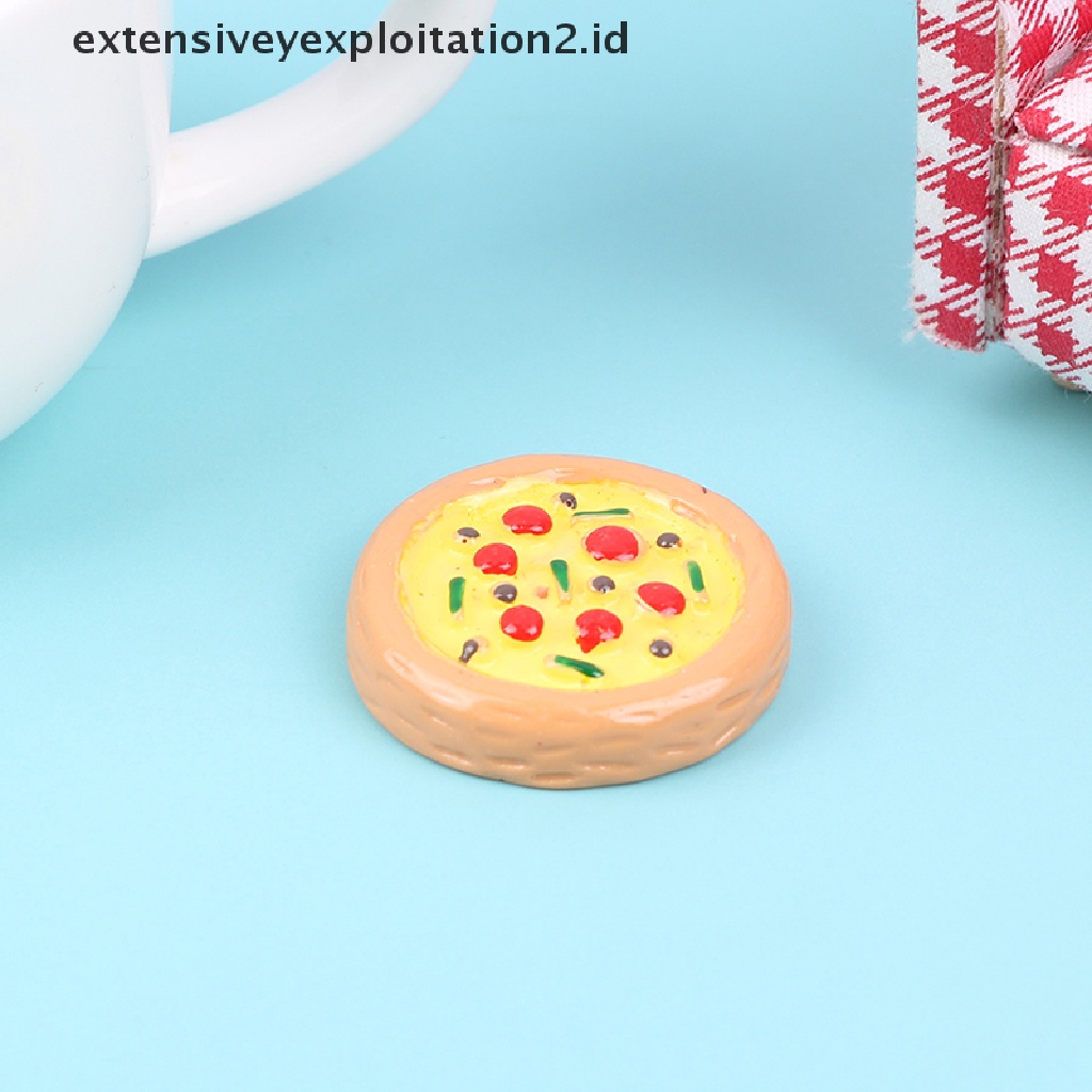 1 Pc Miniatur Pizza Skala 1: 12 Untuk Dekorasi Rumah Boneka