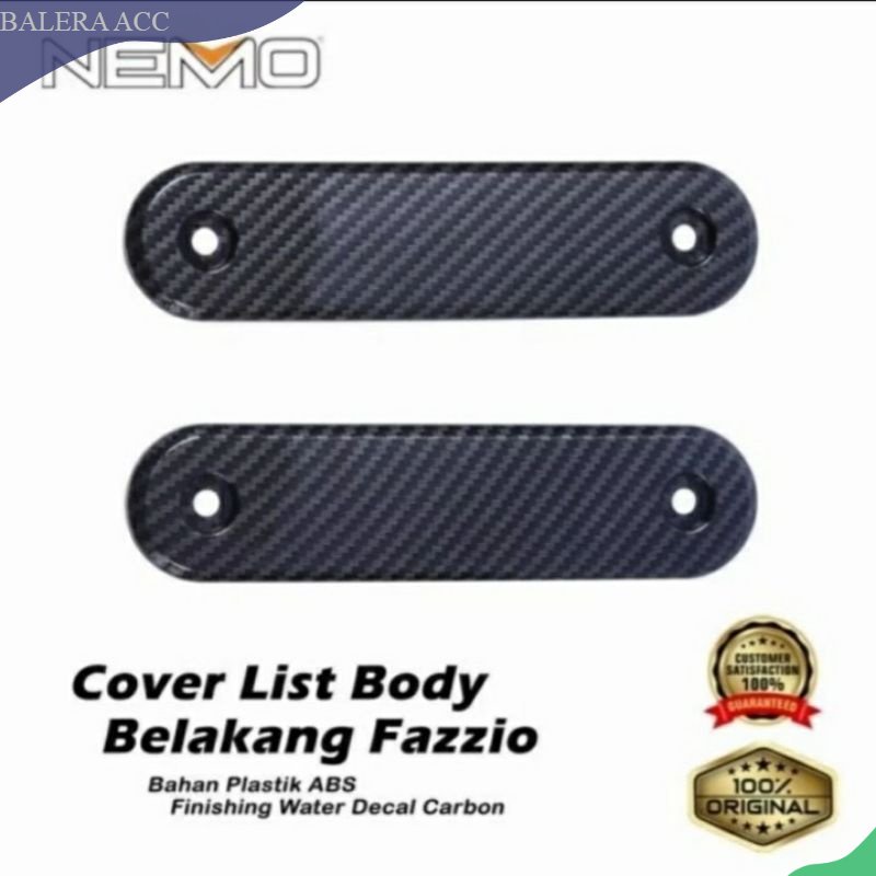 Cpver Tutup Panel Body FAZZIO 125 Sepasang Carbon Nemo