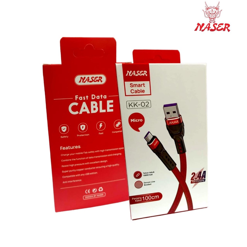 KABEL DATA NASER  KK-02/KABEL CHARGING/USB DATA CABLE FAST CHARGING KK-/PRODUK ORIGINAL