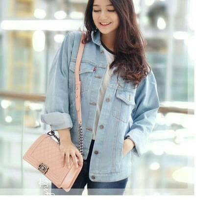 Jaket Levis Jeans Cowok/Cewek/Pria/Couple Birublitz/Biru Telur Asin