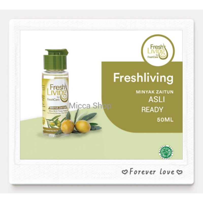 Freshliving minyak zaitun 50ml / zaitun / body oil / zaitun oil / minyak pijit