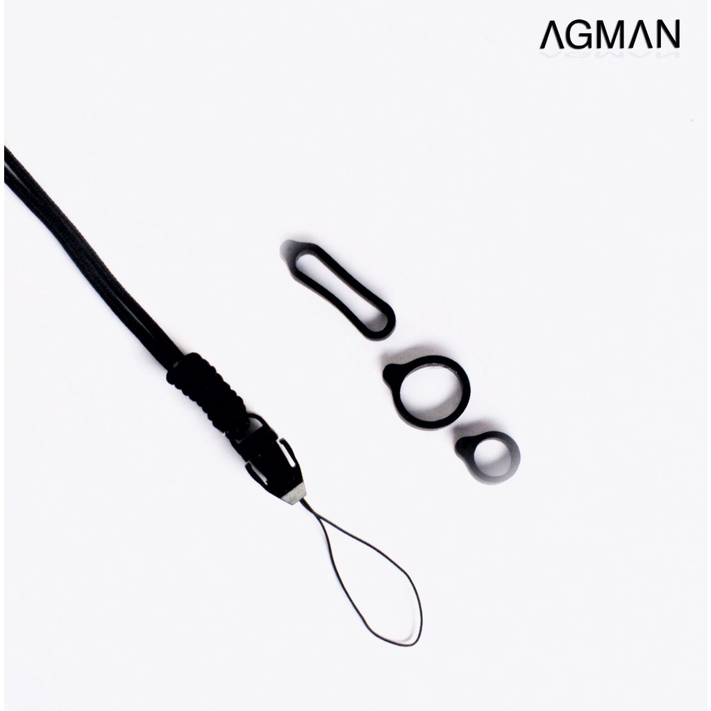 AGMAN Lanyard + Karet Oring 13mm, 20mm, 40mm Bisa Untuk Hand Phone