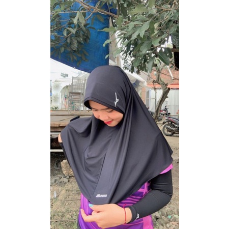 Hijab sport panjang menutup dada/jilbab sport syar'i/hijab olahraga