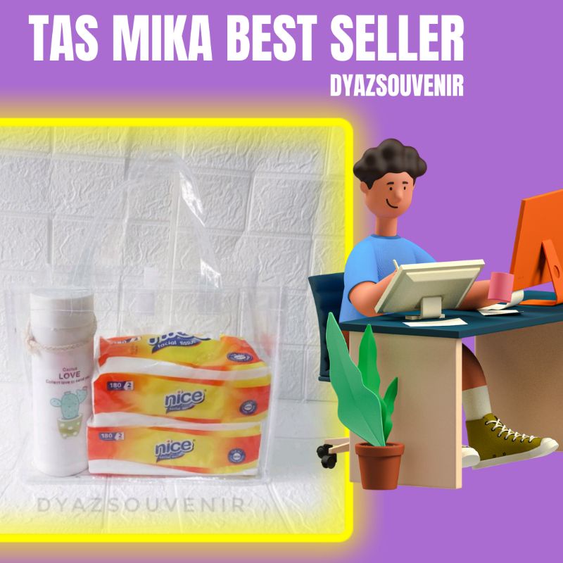 Tas Mika Tas Souvenir Tas Hampers Kado Ready Tas Wedding Tas Happy New Year Tas Kue Tas Polos Mika P