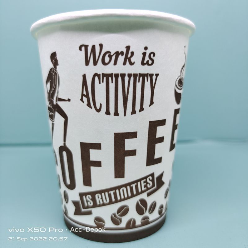 PAPER CUP KOPI 8 OZ / GELAS KERTAS 8OZ 240 ML ISI 50 PCS
