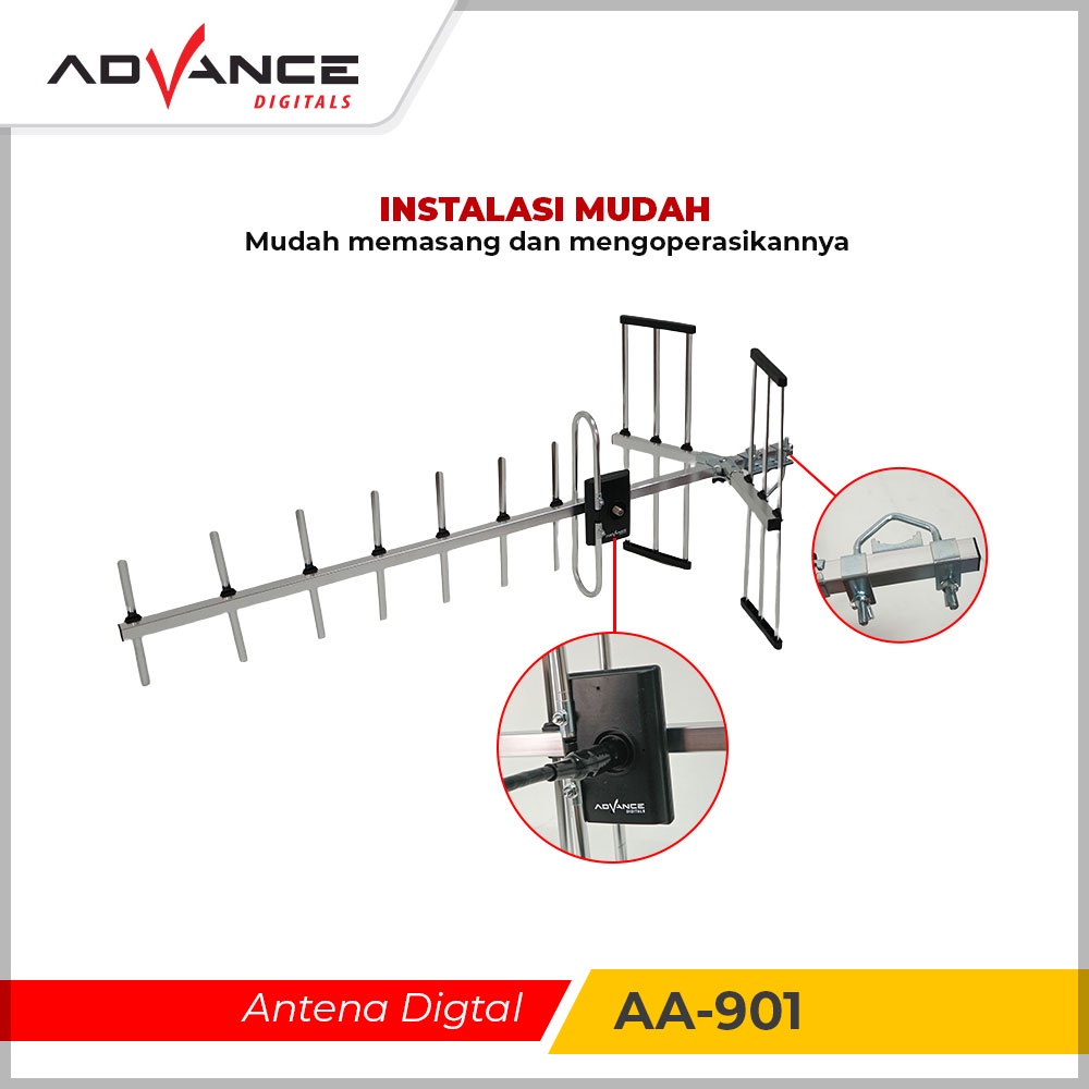 Advance  Antena AA-901 TV Digital/Analog Outdoor Full HD /1080 Garansi 1 tahun