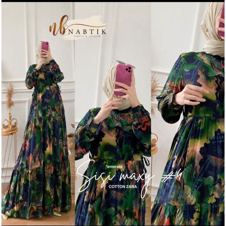GAMIS MUSLIMAH [ NEW MOTIF] SISI DRESS MAXY #4 ORI BY NABTIK